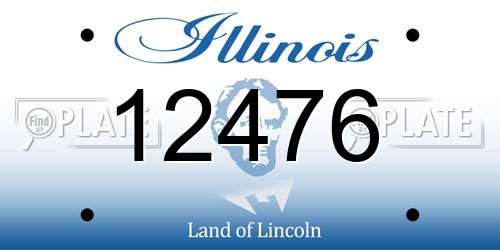 12476 Illinois License Plate