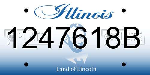 1247618B Illinois License Plate
