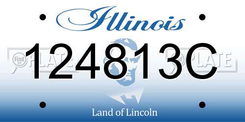 124813C Illinois License Plate