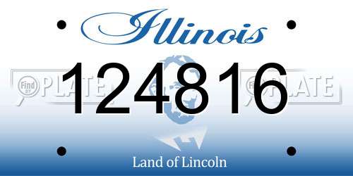 124816 Illinois License Plate