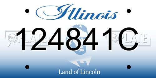 124841C Illinois License Plate