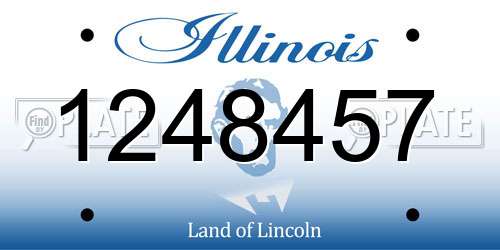 1248457 Illinois License Plate