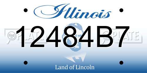 12484B7 Illinois License Plate