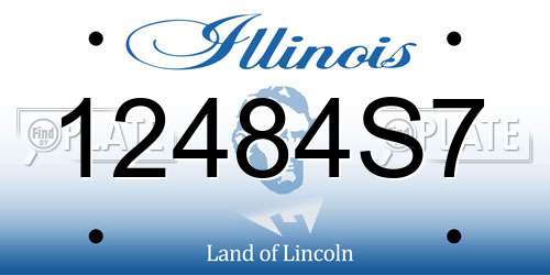 12484S7 Illinois License Plate