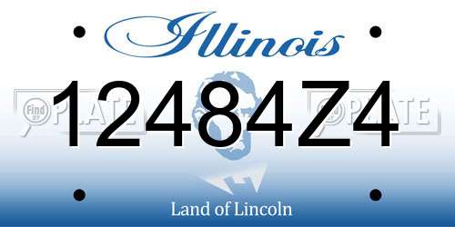 12484Z4 Illinois License Plate
