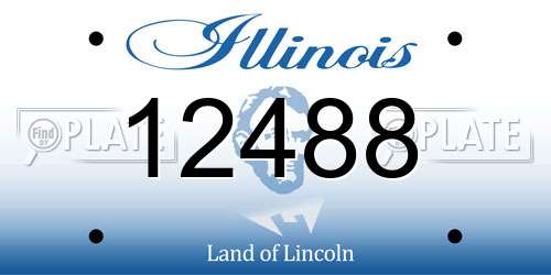 12488 Illinois License Plate