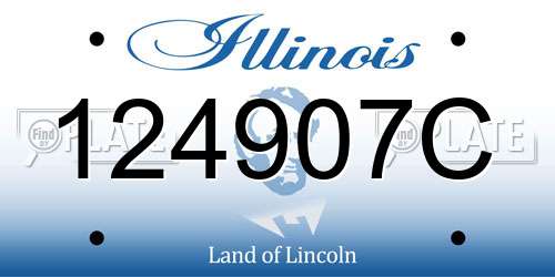 124907C Illinois License Plate