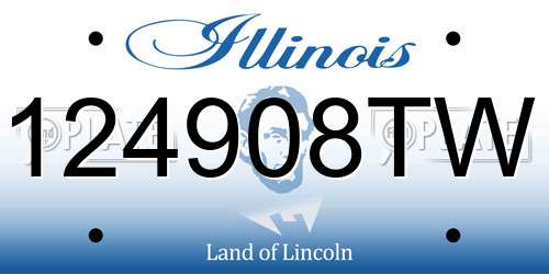124908TW Illinois License Plate