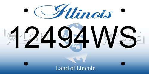 12494WS Illinois License Plate