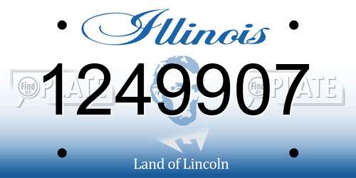 1249907 Illinois License Plate