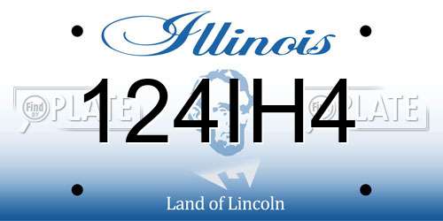 124IH4 Illinois License Plate