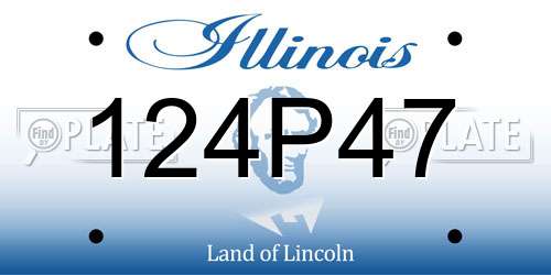 124P47 Illinois License Plate