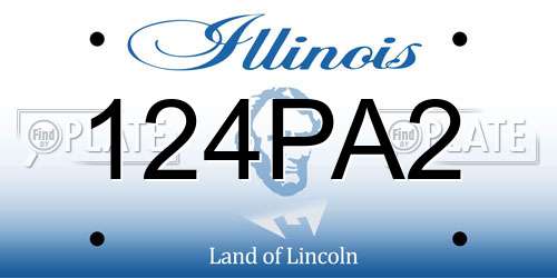 124PA2 Illinois License Plate