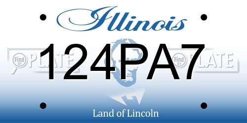 124PA7 Illinois License Plate