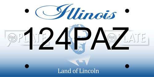 124PAZ Illinois License Plate