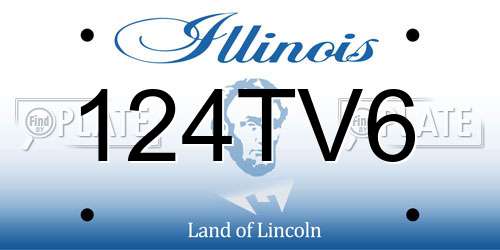 124TV6 Illinois License Plate