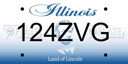 124ZVG Illinois License Plate