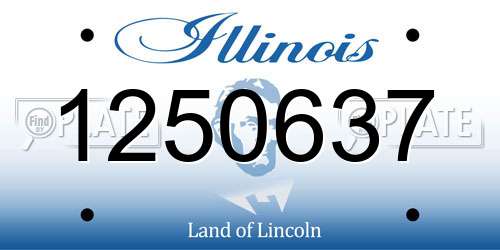 1250637 Illinois License Plate