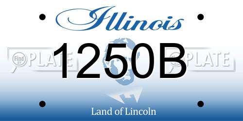 1250B Illinois License Plate