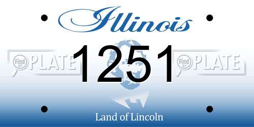 1251 Illinois License Plate
