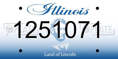 1251071 Illinois License Plate