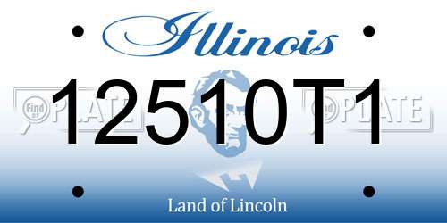 12510T1 Illinois License Plate