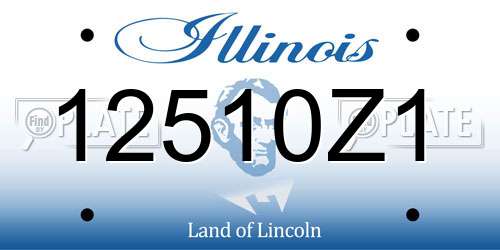 12510Z1 Illinois License Plate