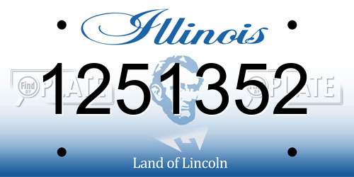 1251352 Illinois License Plate