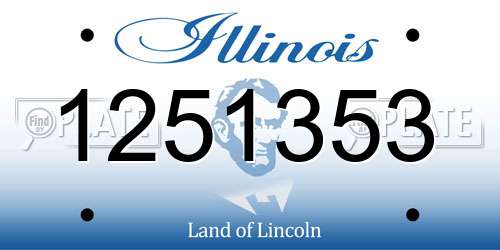 1251353 Illinois License Plate