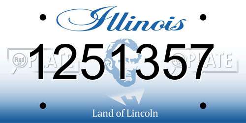 1251357 Illinois License Plate