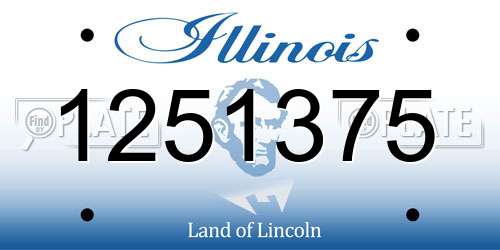 1251375 Illinois License Plate