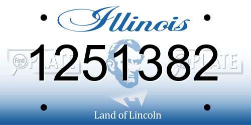 1251382 Illinois License Plate