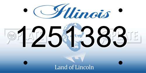 1251383 Illinois License Plate