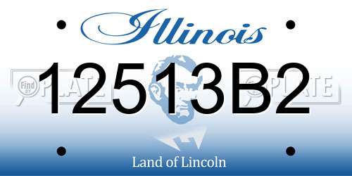 12513B2 Illinois License Plate