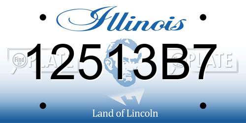 12513B7 Illinois License Plate