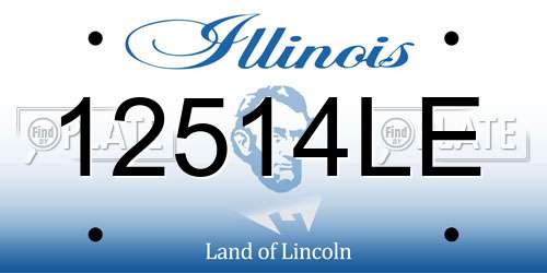12514LE Illinois License Plate