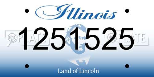 1251525 Illinois License Plate