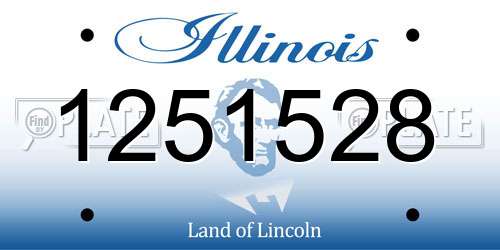 1251528 Illinois License Plate