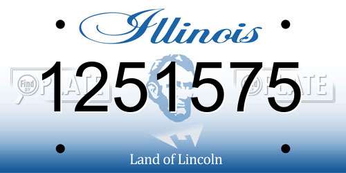 1251575 Illinois License Plate