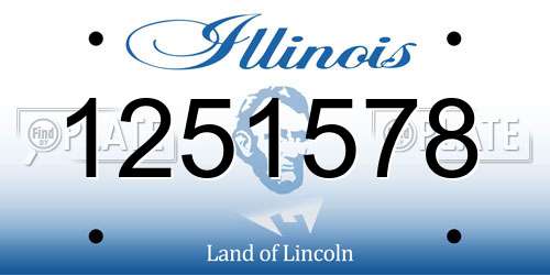 1251578 Illinois License Plate