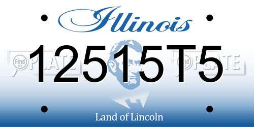 12515T5 Illinois License Plate