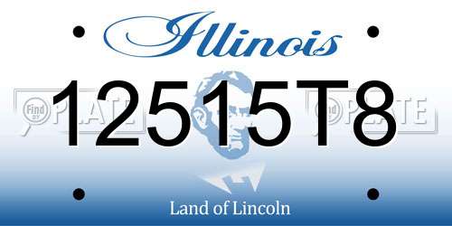 12515T8 Illinois License Plate