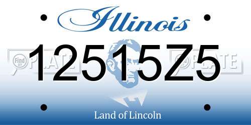 12515Z5 Illinois License Plate