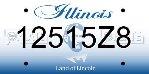 12515Z8 Illinois License Plate