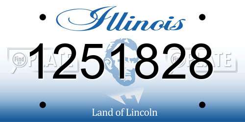 1251828 Illinois License Plate