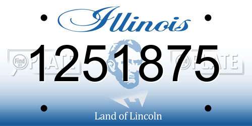 1251875 Illinois License Plate