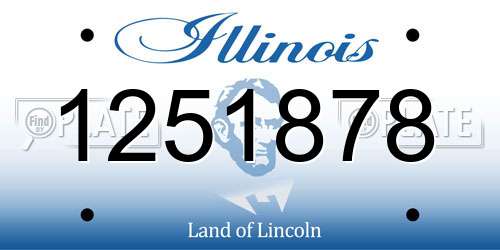 1251878 Illinois License Plate