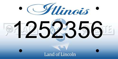 1252356 Illinois License Plate