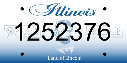 1252376 Illinois License Plate