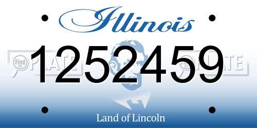 1252459 Illinois License Plate